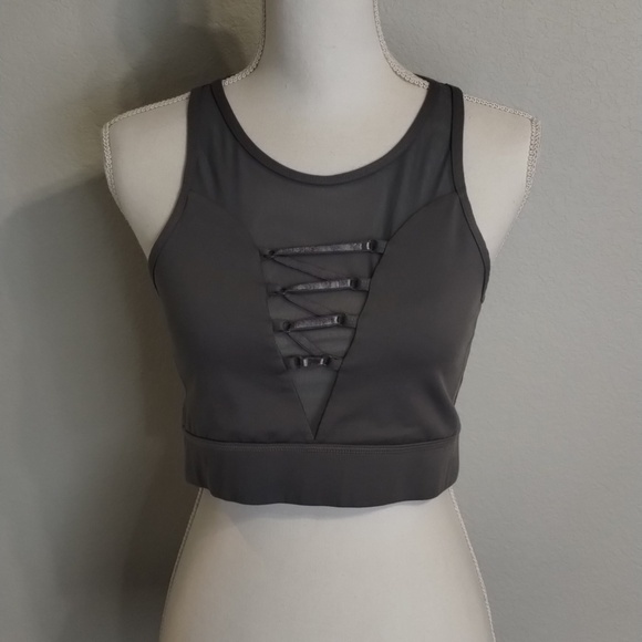 Mono B Tops - Mono b Athletic Wear Size Large Gray Sports Bra